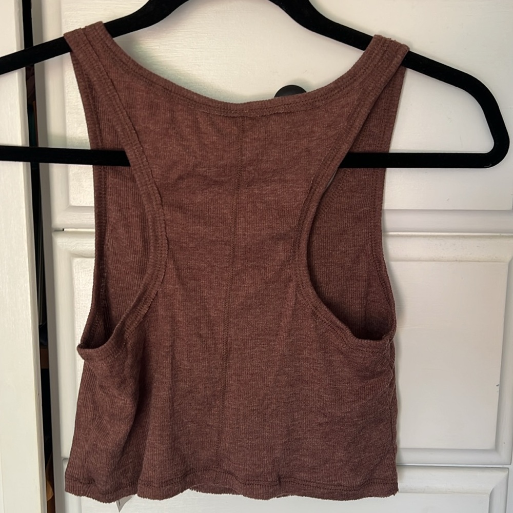 Free People ribbed lightweight cotton crop tank - Picture 3 of 4